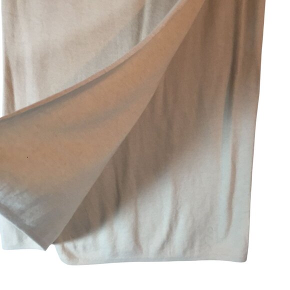 Banana Republic Womens XXL Faux Wrap Skirt Cream Knit  Elastic Waist Knee Length - Picture 10 of 11